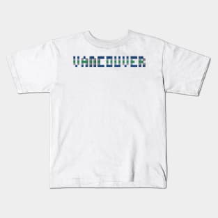 Tiled Pixel Hockey City Vancouver 2017 Kids T-Shirt